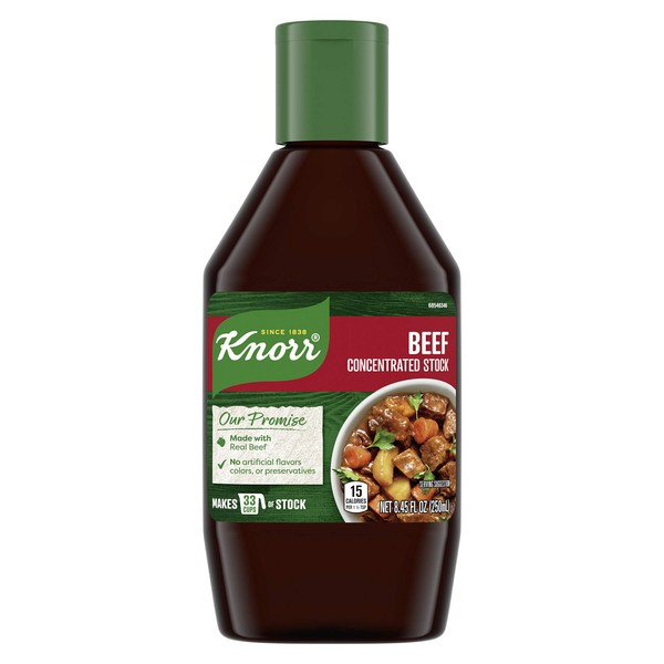 Knorr Concentrated Stock For a Flavorful and Aromatic Beef Stock Beef Gluten Free and No Artificial Flavors, Colors or Preservatives 8.45 fl oz