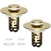 iFealClear 2 Pack Upgraded 4-in-1 Bathroom Sink Drain Strainer, Universal