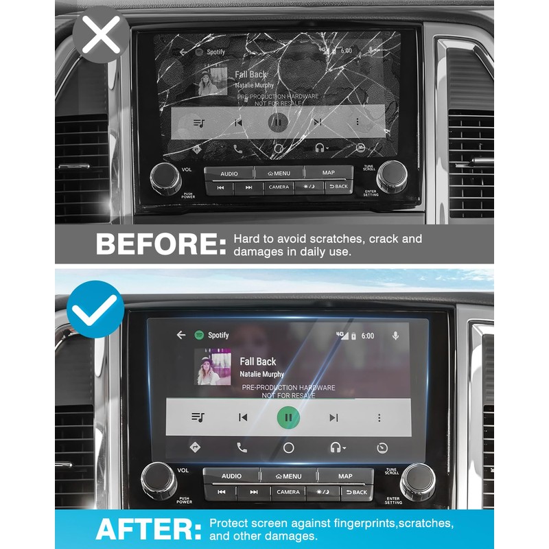 Karltys 2 Pack Screen Protector for Nissan Titan PRO 4X