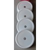 White Ribbed Mason Jar Lids w/ Straw Hole Set of