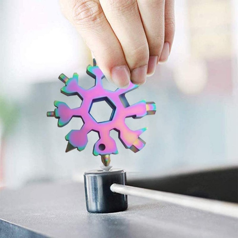 18-in-1 Snowflake Multitool, Snowflake Screwdriver Tactical Tool for Bottle Opener/Outdoor