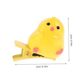 Healvian 6pcs Kawaii Cartoon Chick Hair Clips Cute Hairpins for Women Men Fun Decorative Accessories for Parties Festivals Everyday Use