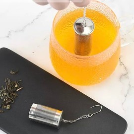 1pc Infuser For Loose Tea - Leaves Strainer, With Chain Hook, Fine Mesh Filter Steeper,Reusable Ball For Fruittea, Spices, Tapots