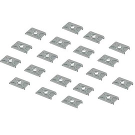 Gedotec Furniture Connector for Wardrobe Furniture Clip for Fixing - H3501 | Back Panel Clamp Galvanised Steel | Cabinet Connector for Furniture Back Walls | Pack of 100 - Back Panel Connector for