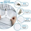 Pixaro 4PCS Bed Sheet Straps, Triangle Sheet Clips, Adjustable Bed