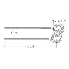 Stevens Lake Parts 10 Pack 210.574 Hay Tedder Tooth Tines fits Sitrex 2G-252 ST384H RT5200 2GL-302