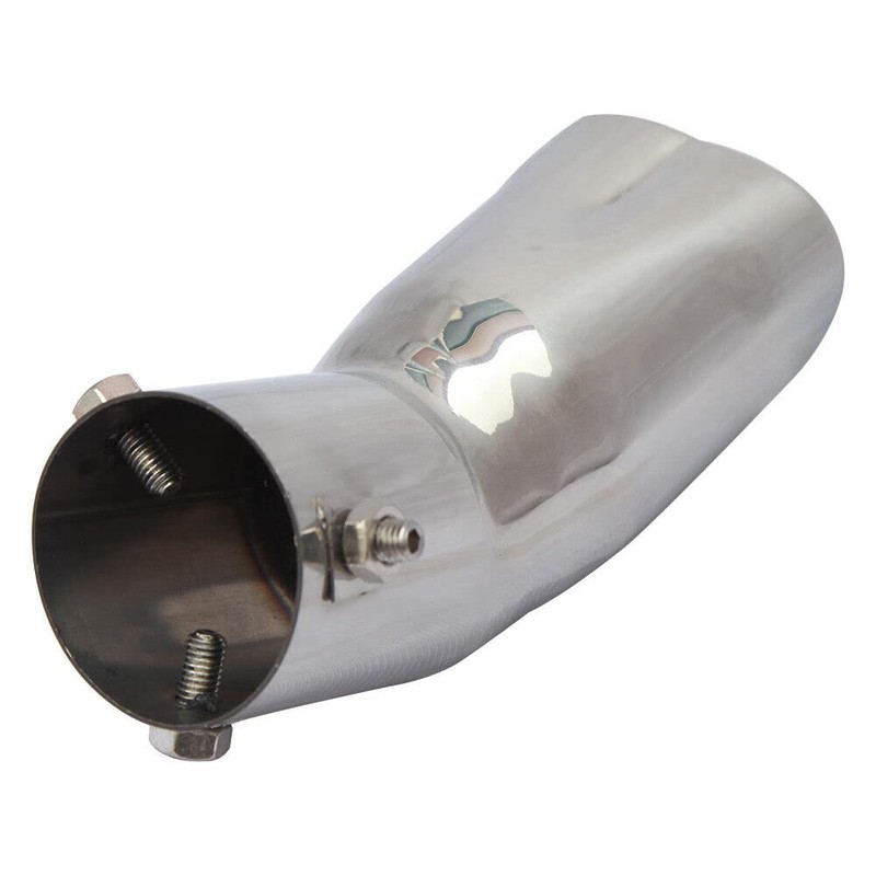 Love Heart Exhaust Tip 80mm Stainless Steel Car Down Sweep