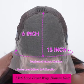 IAMFUPO Highlight Honey Blonde Deep Wave Lace Front Wig 13×6 Ombre P4/27 Highlight colored Lace Front Wigs Human Hair Pre Plucked Bleached Knots 200% Density (13x6 Honey Deep, 26 inch)