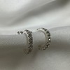 9ct White Gold 12mm Hoop Sleeper Earrings
