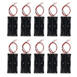 DIANN 10pcs 18650 Battery Holder 2 Slots 3.7V 18650 Battery Holder 18650 Battery Holder with Wires