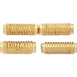 15g Bali Octagon Tube Beads Gold PLT Barrel 17mm App 4