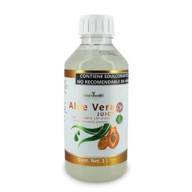 Jugo Concentrado de Aloe Vera sabor Naranja Papaya, Frasco de 1 Lt C/U. Pulpa natural Libre de gluten y aditivos, extracto de Sábila. Favorece una mejor función intestinal. Contiene trozos de aloe. (Naranja-Papaya, 1)