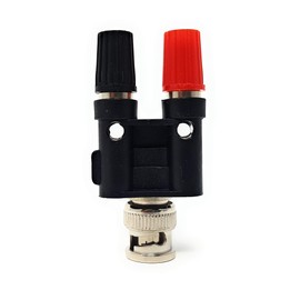 Maincore BNC Male Plug to 2 x 4mm Socket Adaptor Binding Post Coupler/Coaxial Connector for Cable Lead