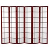 Red Lantern 6 ft. Tall Canvas Double Cross Rosewood-6 Panels