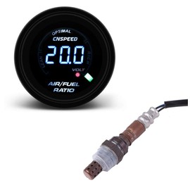 [Avan Knight] 12V Digital Auto Gauge Wide Band Air Fuel Ratio 52mm Additional Meter O2 Sensor AIR/FUEL Gauge Drift Universal Racing Round Turbo Car Truck Trailer Flowing Stay Head Light Fog Lamp