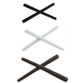 NicelyFit Replacement Temple Ear Socks for Oakley Metal Plate OX5038 Carbon Plate OX5079 Eye Glass Frames (Pack of 3 Pairs - Black Coffee and Grey)