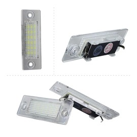 GOFORJUMP 2Pcs 18 LED 3528 SMD Number License Plate Light Lamp Car Styling for Touran Caddy 3 Golf 5 Plus Jetta 5 Passat B5.5 B6 Sedan