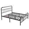 BOSRII Full Size Bed Frame with Headboard and Footboard, 18