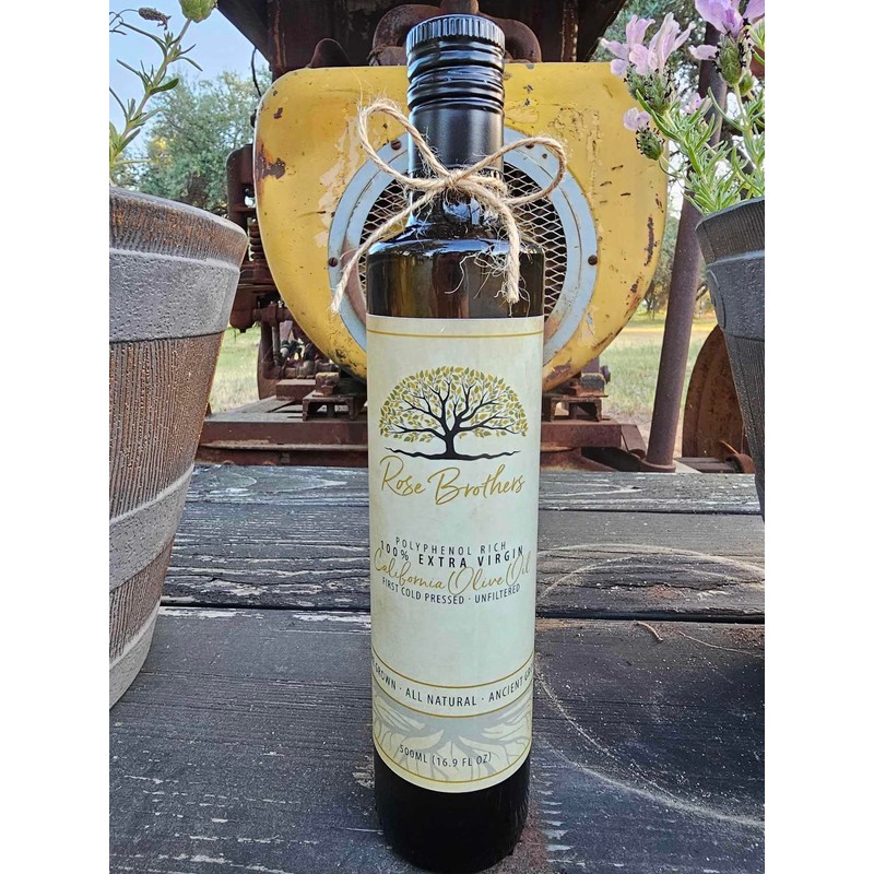 Rose Brothers Extra Virgin Unfiltered Cold Pressed California Olive Oil