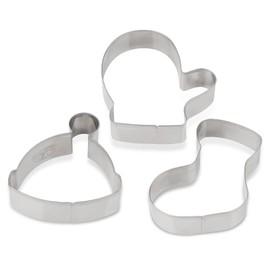 Dr. Oetker Cookie Cutters Christmas Set of 3 - White Christmas Baking Cookie Cutters - Stainless Steel Cookie Cutter for Christmas
