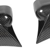 1 Pair Carbon Fiber Ox Horn Rearview Side Glass Mirror