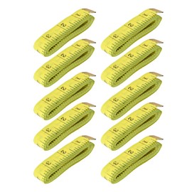 Set 10 Piezas Cinta Metrica Corporal, 300 cm Regla Flexible Doble Cara, Cinta Métrica De Costura Profesional, para Medir El Cuerpo, Sastre, Medición (2.0cm*300cm yellow)
