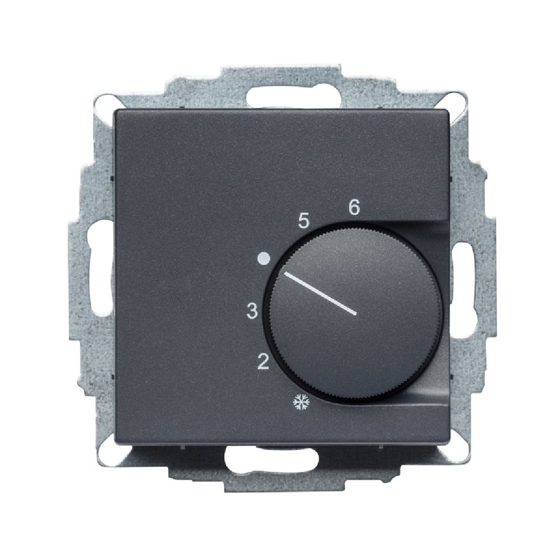 Halmburger Room Thermostat RTR-5510 Anthracite + GIRA E2 1-Way Frame