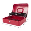 KYODOLED Locking Cash Box with Lock,Money Box with Cash Tray,Lock