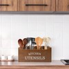 Kitchen Utensil Holder with Drainage Bottom, Extra Large 4 Compartments