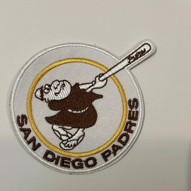 Unbranded San Diego Padres VINTAGE Embroidered Iron On Patch 3.25” x 2.5