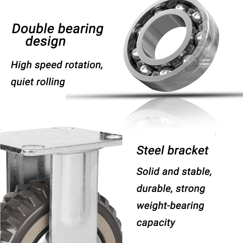 tonchean 6 Inch Heavy Duty Caster Wheels Set of 4
