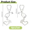 SUPERFINDINGS 4Pcs Stethoscope Brooch Pin with Nurse Hat Charm Silver