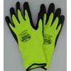 Work Gloves Garden Gloves Winter Latex Yellow and Black Size