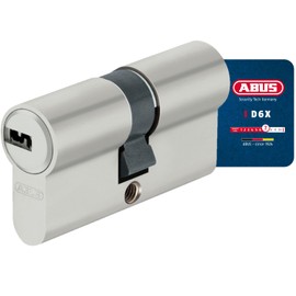 Abus Profile cylinder D6XNP 35/45 incl. 5 Keys, 50469, 1 Piece, Polished Nickel