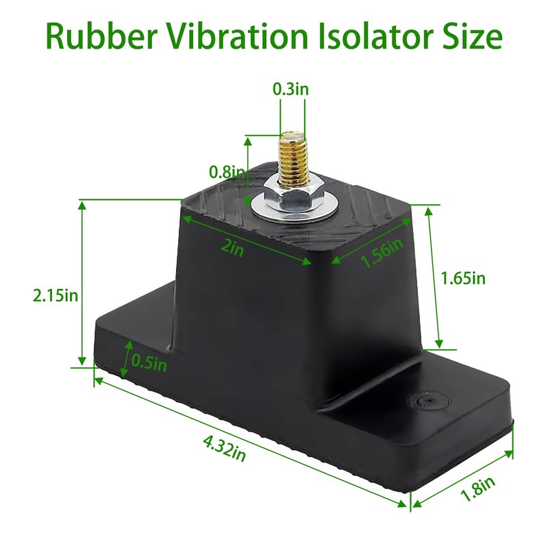 [4 Pack] Heavy-Duty Anti-Vibration Pads Rubber Isolator Mounting Brackets Kit