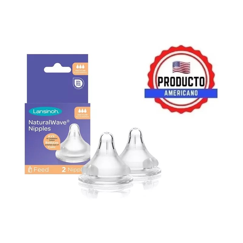 Lansinoh Momma Tetinas P/ Biberon Lansinoh Momma, 2 Pzas Flujo