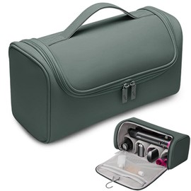 Linpr Hair Dryer Travel Case, Portable Hairdryer Storage Bag with Hanging Hook, Waterproof Hair Dryers Organizer Bags, Hairdryers Carrying Cases Compatible with Dyson Airwrap and Accessories (Green)