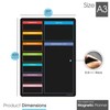 TMS A3 / A4 Multi-Coloured Magnetic Weekly Planner/Memo Board/Calendar –