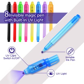 WEST STORY 32Pcs Invisible Ink Pen With UV Light for Kids Magic Party Favors, Spy Writing Secret Message, Goodies Bags Toy, Class Gift
