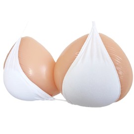 [ミコプエラ] 三角形 乳癌パッド シリコンバスト 人工乳房 左右2個セット 胸パッド (900グラム×2)