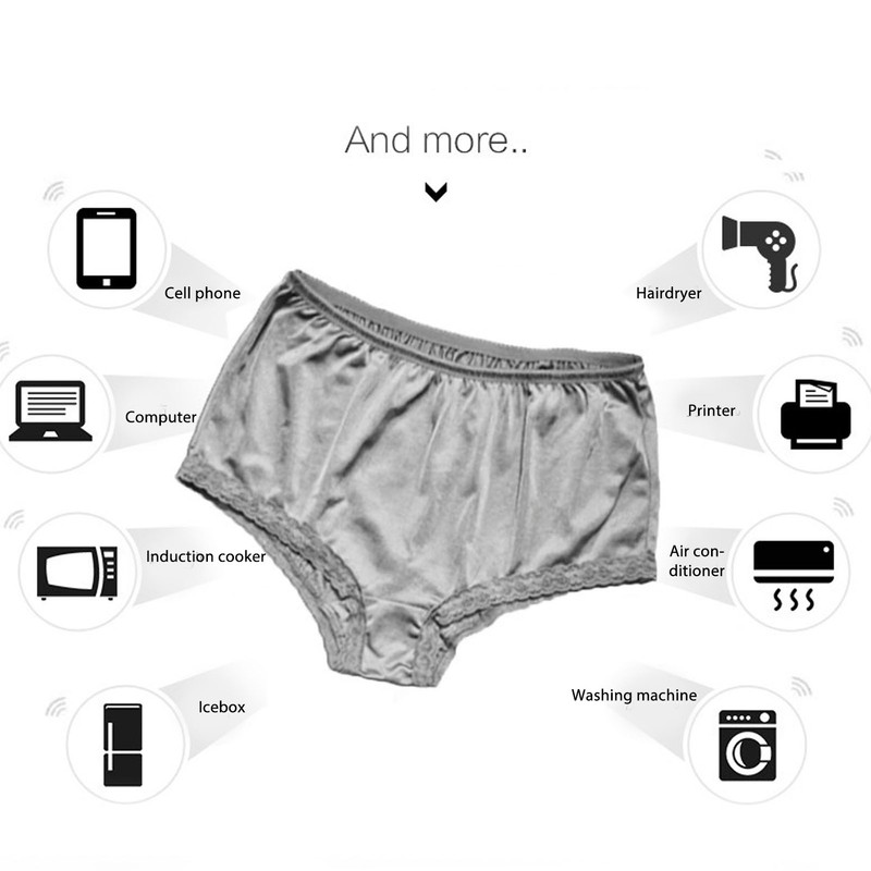 EMF Shielding Underwear Men Radiation Protection Underpants Boxer Briefs Silver