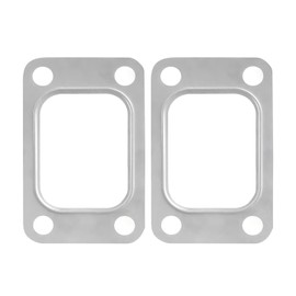 Dogary 2 PCS T3 Turbo Flange Gasket, 4-bolt Metal Turbine Inlet Manifold Gasket, Automotive Replacement Parts, Suitable for T3 T34 T35 GT35 Turbochargers (Silver)