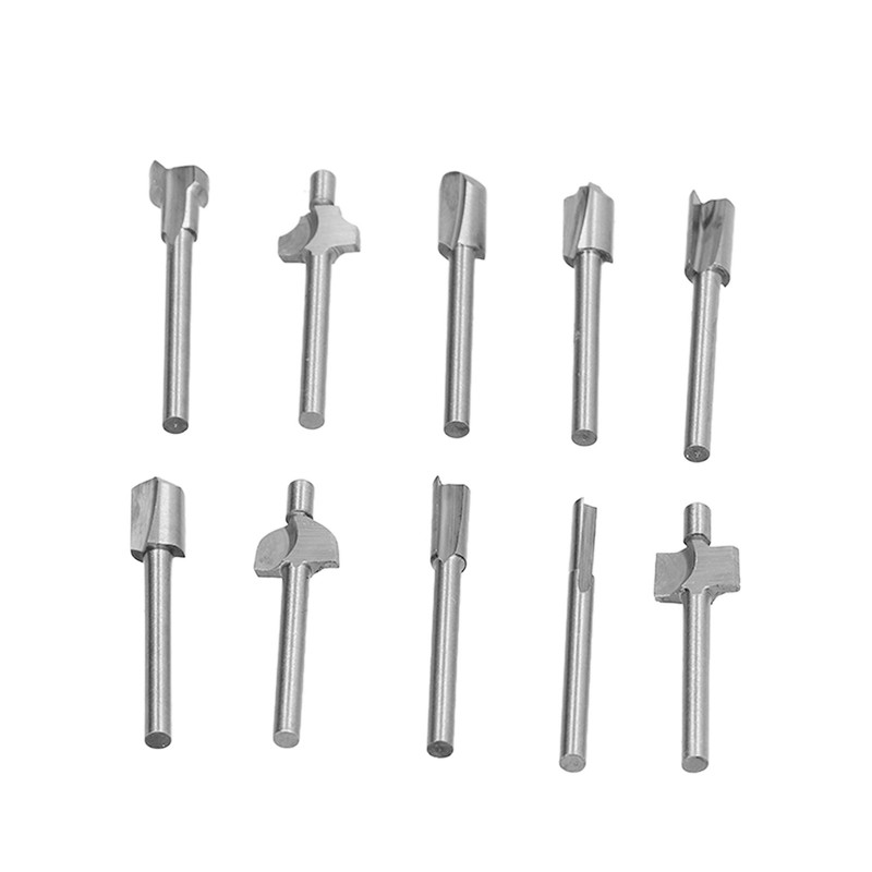 10Pcs Router Bit Set Large Capacity Chip Groove Nonstick Knives