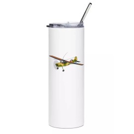 Cessna O-1 Bird Dog Stainless Steel Water Tumbler with straw - 20oz.