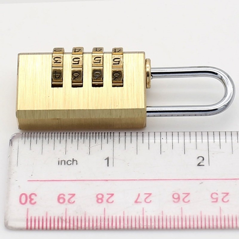 MIONI 2 PCS Solid Brass Combination Lock 4 Copper Digit