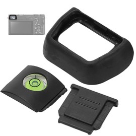 Rubber Camera Viewfinder Eyecup Eyepiece Eyeshade for Sony A6000 A6100 A6300 A5000 Eye Cup Protector Replaces Viewfinder Eye Cup Cold Shoe Cover