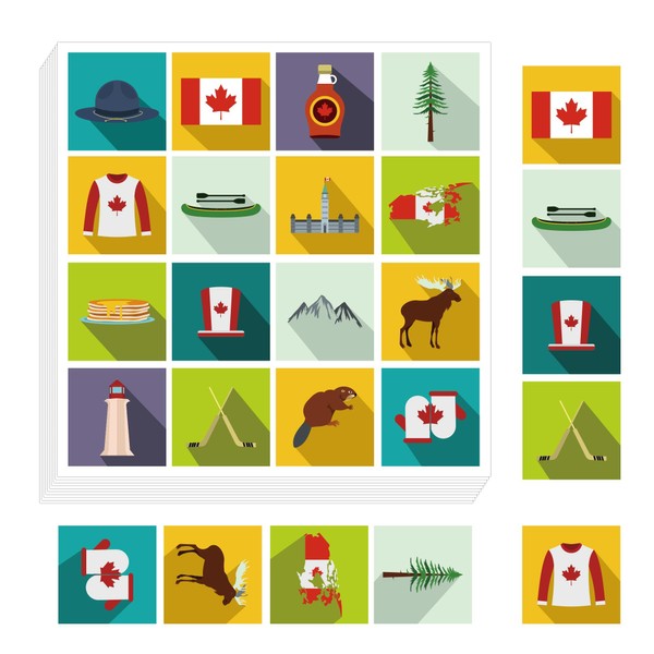 1 Inch Canada Travel Stickers Country Vacation Decals for Journals