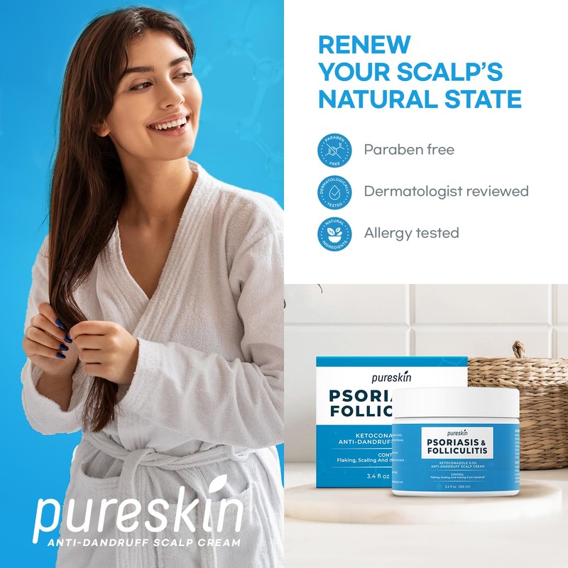 Scalp Cream for Psoriasis Folliculitis, Helps Relieve Itching Flaking, with