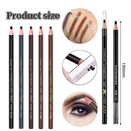 OHREN 5 PCS Eyebrow Tattoo Pen, Pull Cord Peel-off Augenbrauenstift, Waterproof Eyebrows Pencil, Tattoo Makeup And Microblading Supplies, Natürlich Augen Make-Up