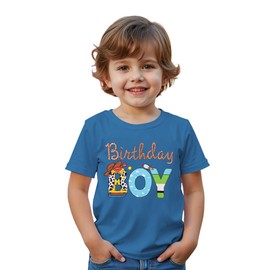 KEKEMI Toddler Baby Boys Birthday Shirt Birthday Boy Outfit 1st 2nd 3rd 4th 5th 6th B-Day Party Gift T Shirt Summer Tees Tops(Blue,5T)